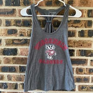 Champion University of Wisconsin Bucky Badger racerback tank, Women’s XS